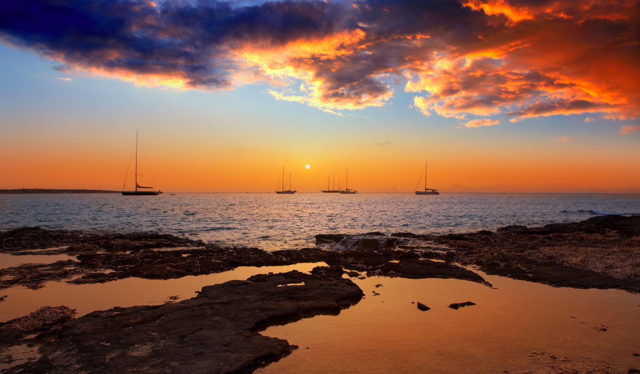 puesta de sol en Formentera